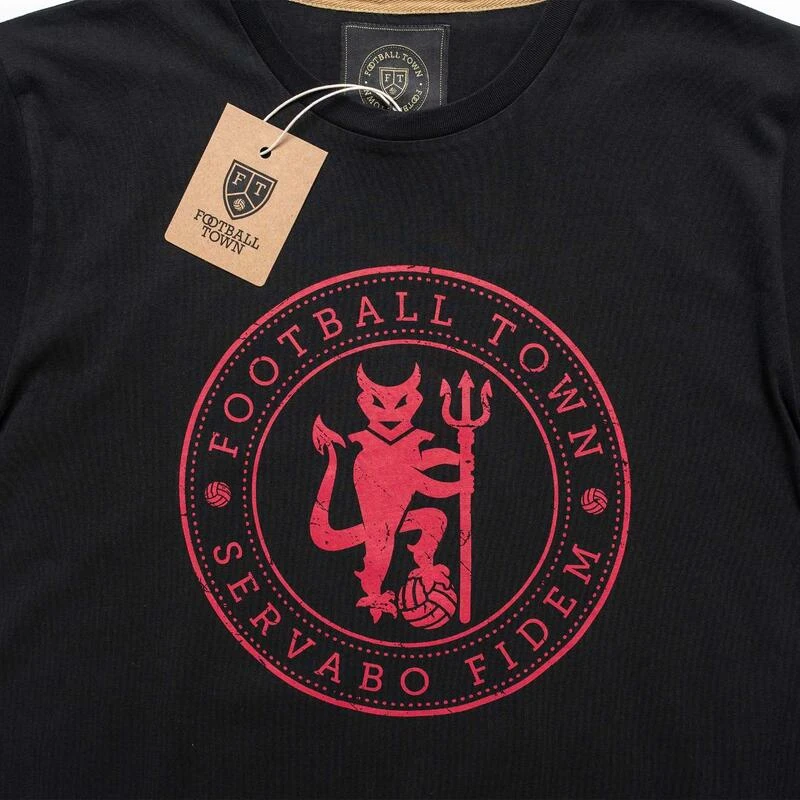 T-Shirt The Devil Black Football Adulte Vintage 4 T-Shirt The Devil Black Football Adulte Vintage – Image 2
