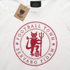 T-Shirt The Devil White Football Adulte Vintage -Sports - Équipement de football t shirt the devil white football adulte vintage 1