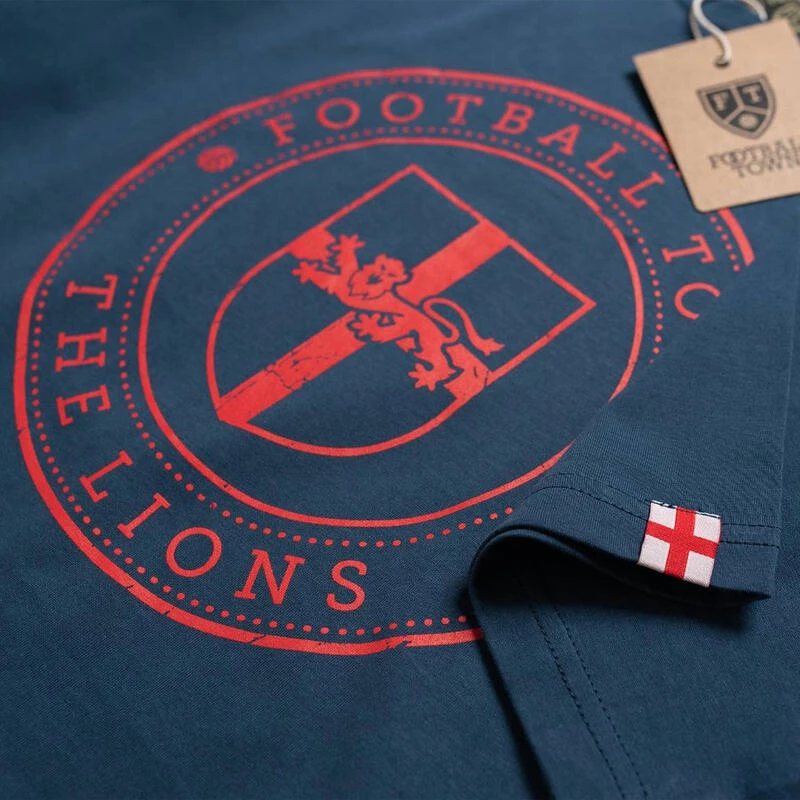 T-Shirt The Lions Blue Football Adulte Vintage 4 T-Shirt The Lions Blue Football Adulte Vintage – Image 2