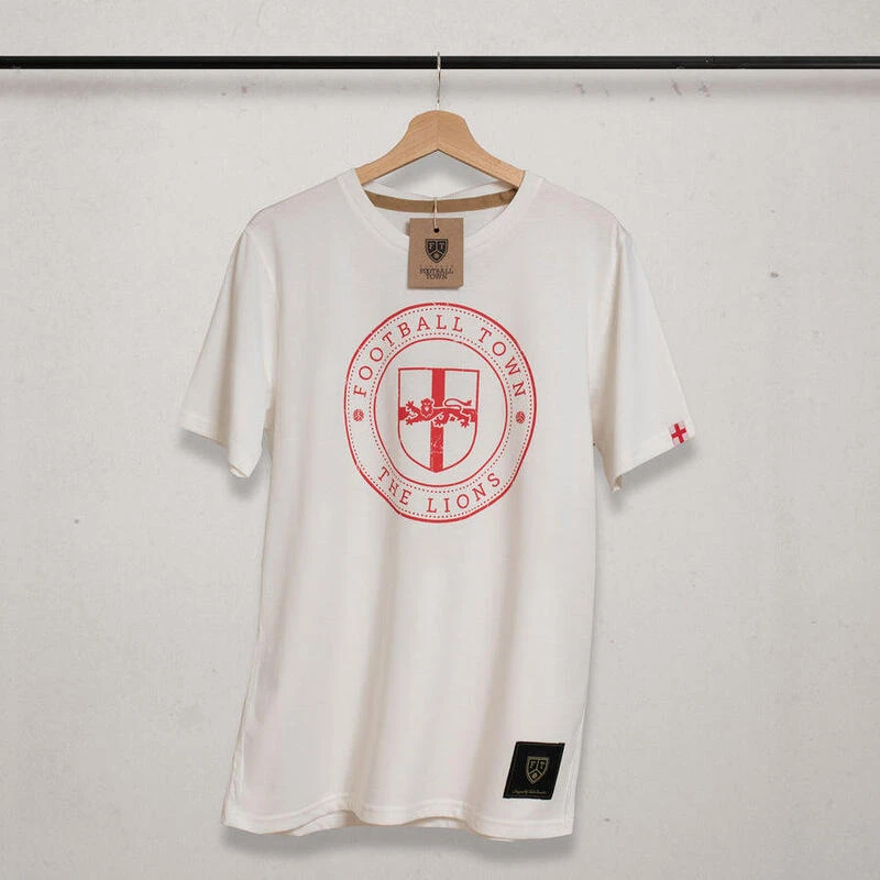 T-Shirt The Lions White Football Adulte Vintage 3 T-Shirt The Lions White Football Adulte Vintage